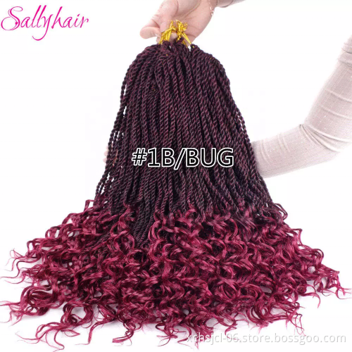 Wholesale Price Senegalese Crochet Twist Braids Hair Synthetic Crochet Braids Color Ombre Senegal Braiding Hair
